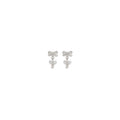 Self-Portrait Double Bow Pearl Earrings
