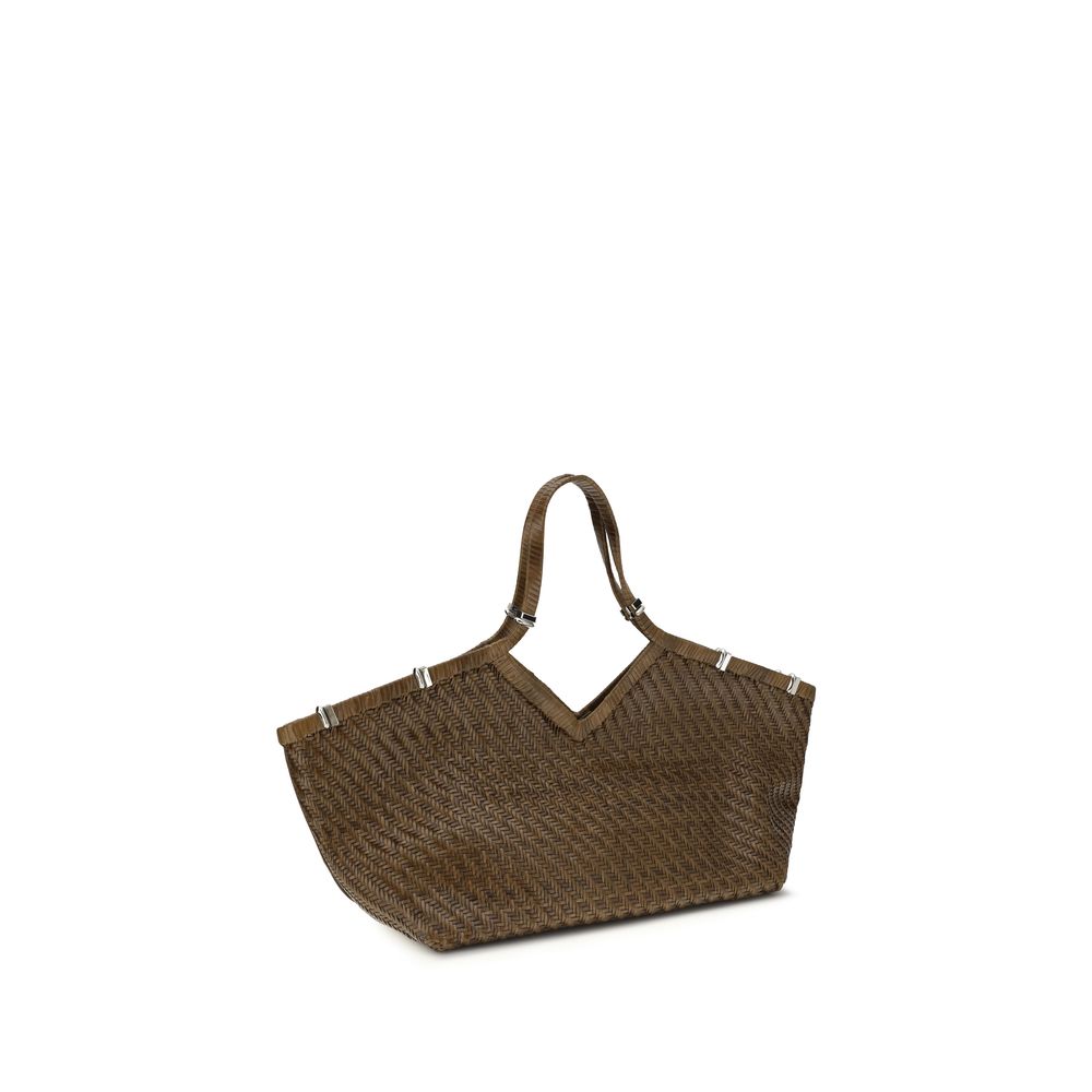 Brown Buffalo Leather Handbag