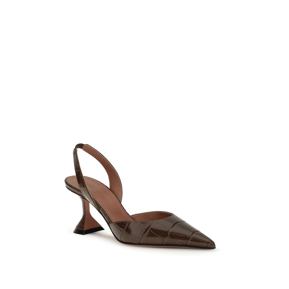 Amina Muaddi Holli Slingback Pumps