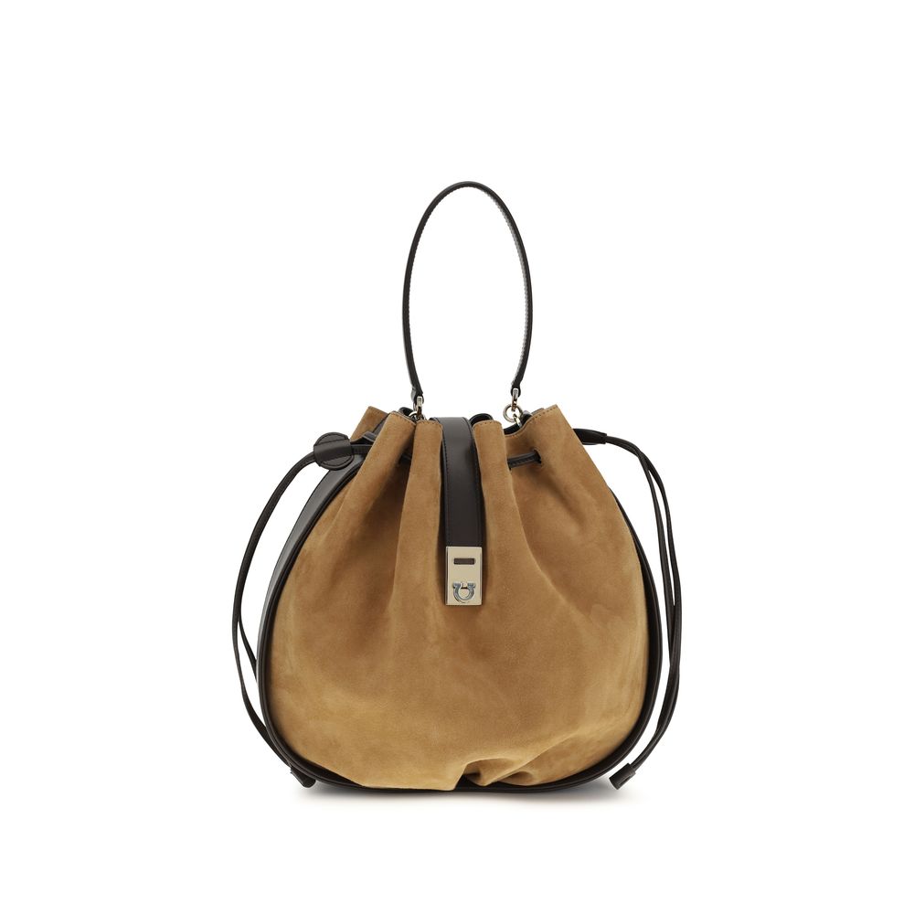 Brown Calf Leather Bos Taurus Backet Bag