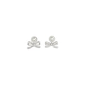 Self-Portrait Crystal Bow Faux Pearl Drop Earrings