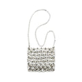 Silver Polyester Shoulder Bag