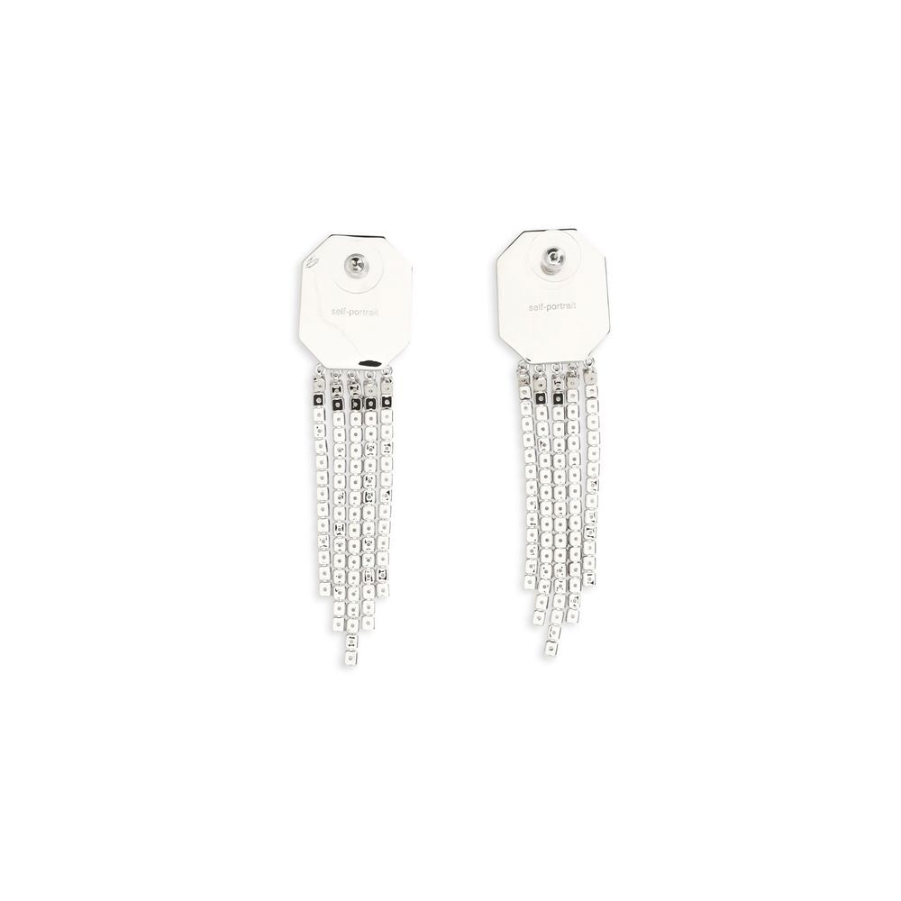 Self-Portrait Crystal Drop Earrings