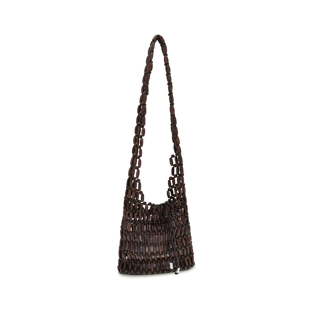 Sac à épaule en Bois Marron