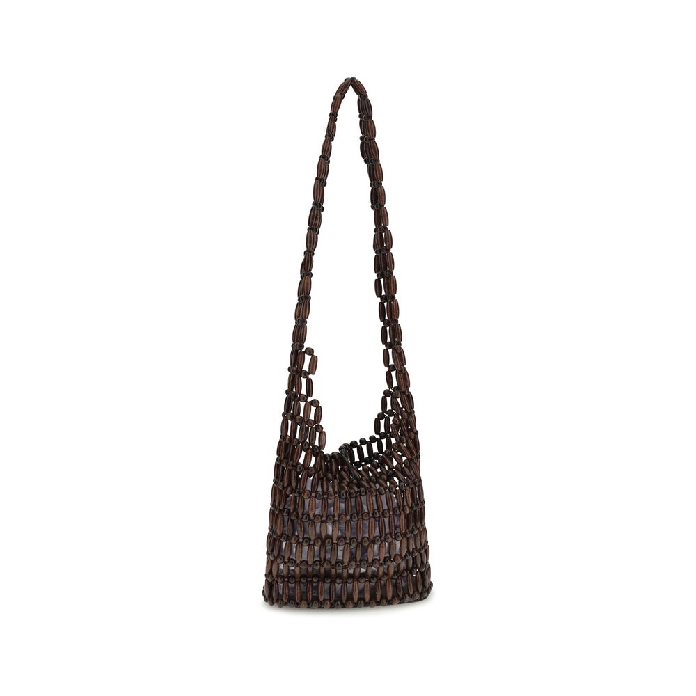 Sac à épaule en Bois Marron