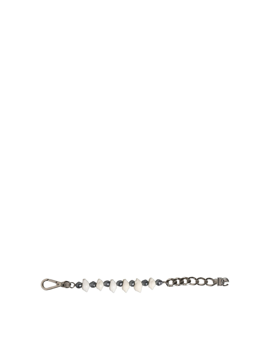 Dolce & Gabbana Beaded Shell Bracelet with DG Logo Pendant
