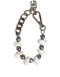 Dolce & Gabbana Beaded Shell Bracelet with DG Logo Pendant