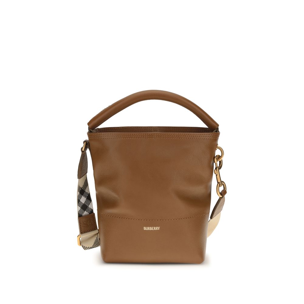 Brown Calf Leather Backet Bag