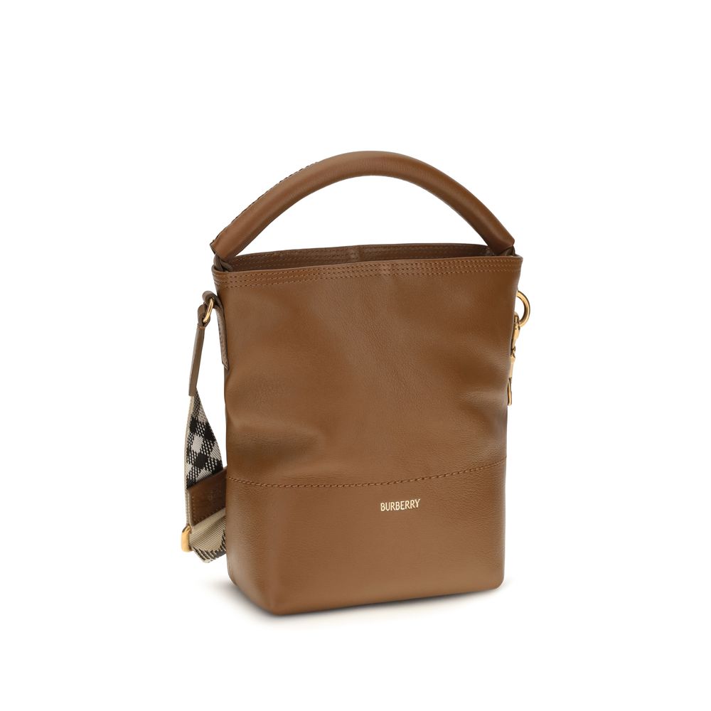 Brown Calf Leather Backet Bag