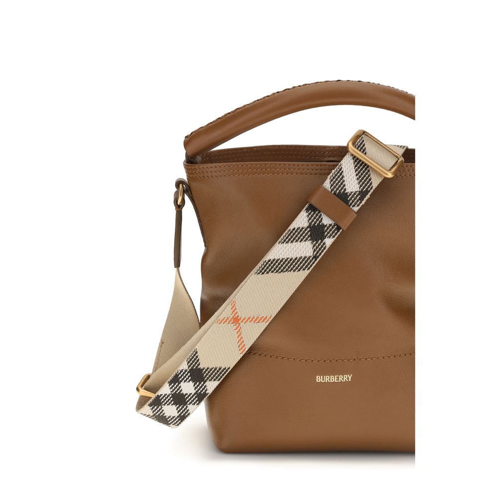 Brown Calf Leather Backet Bag