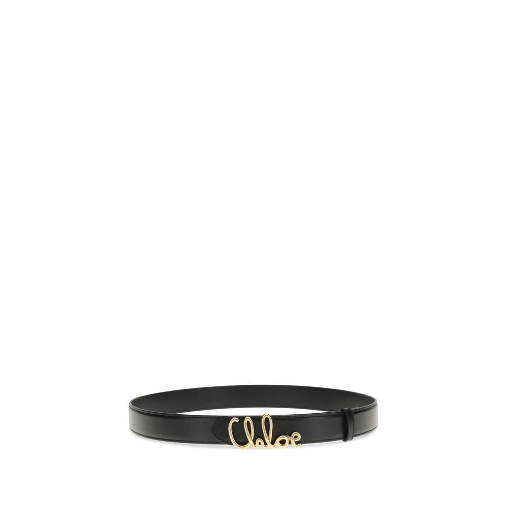 Black Calf Leather Belt
