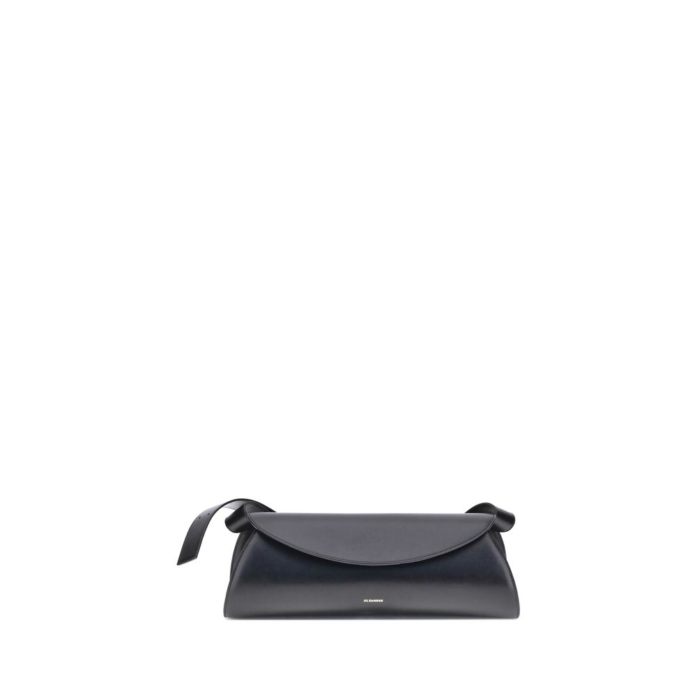 Black Calf Leather Shoulder Bag
