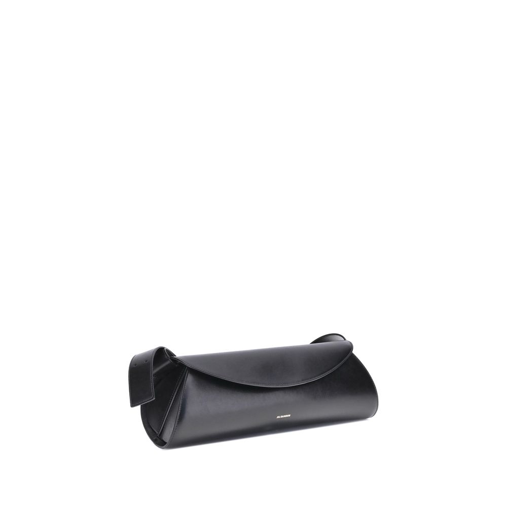 Black Calf Leather Shoulder Bag