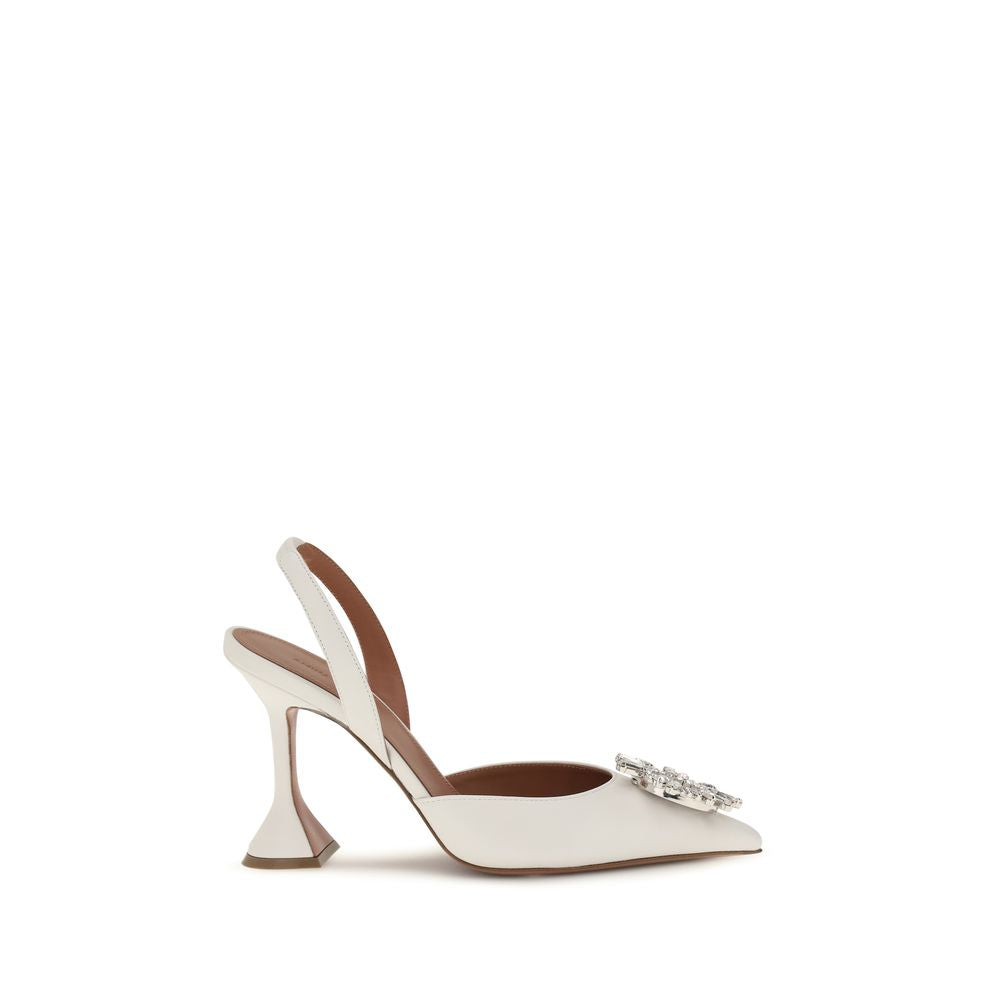 White Lamb Ovis Aries Aries High Heel Pumps
