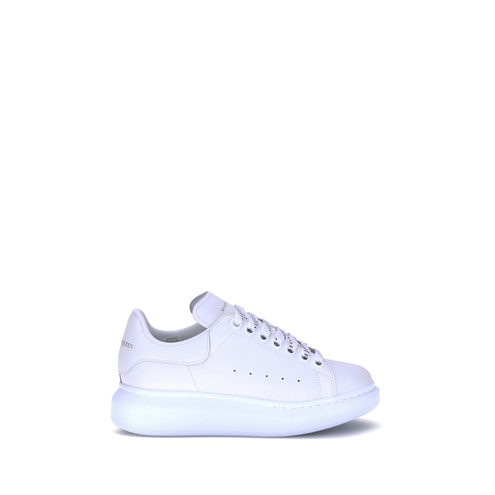 White Calf Leather Platform Sneakers