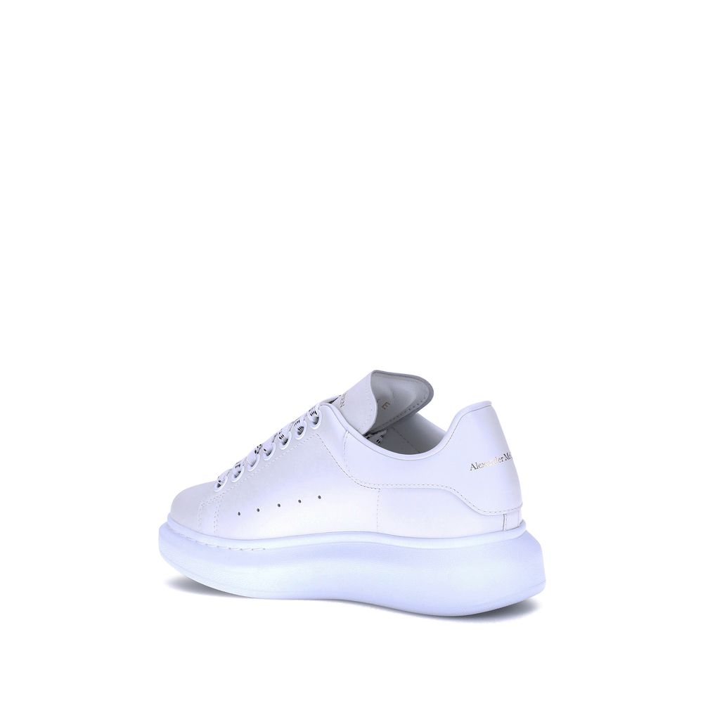 White Calf Leather Platform Sneakers