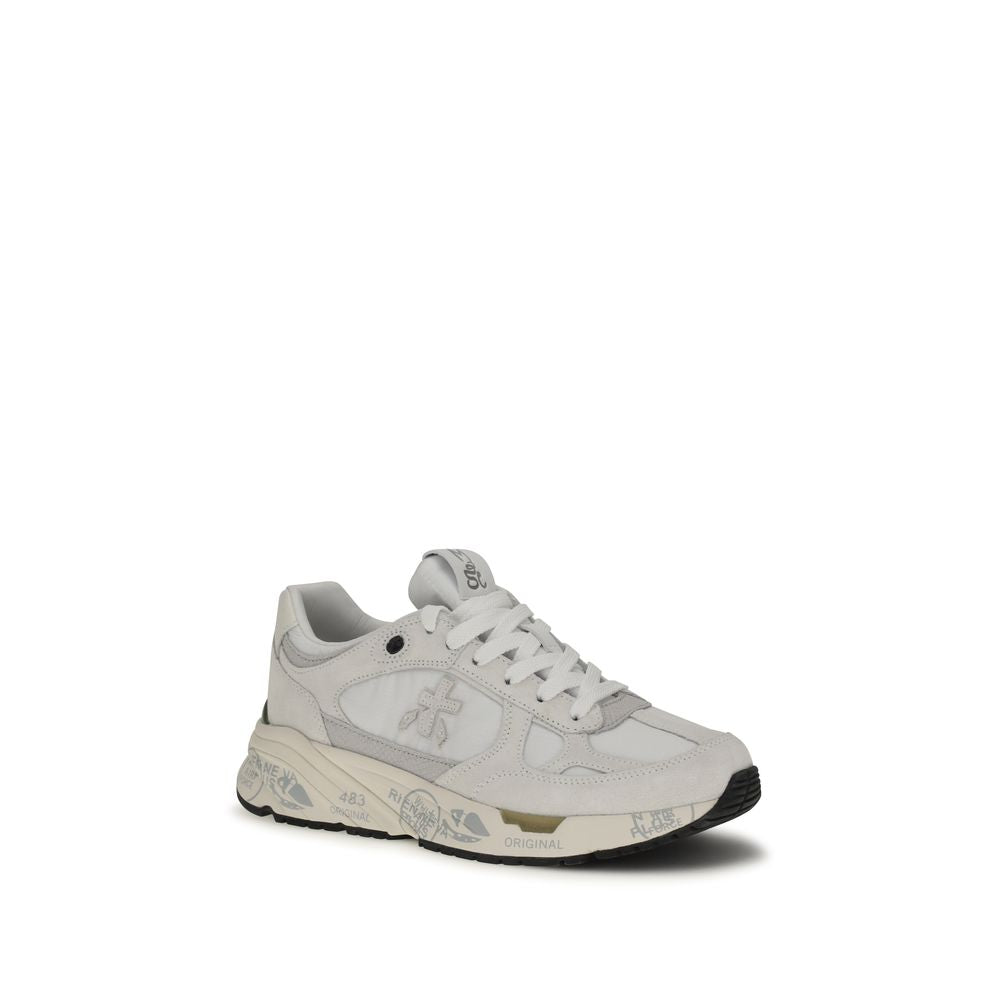 White Polyamide Chunky Sneakers