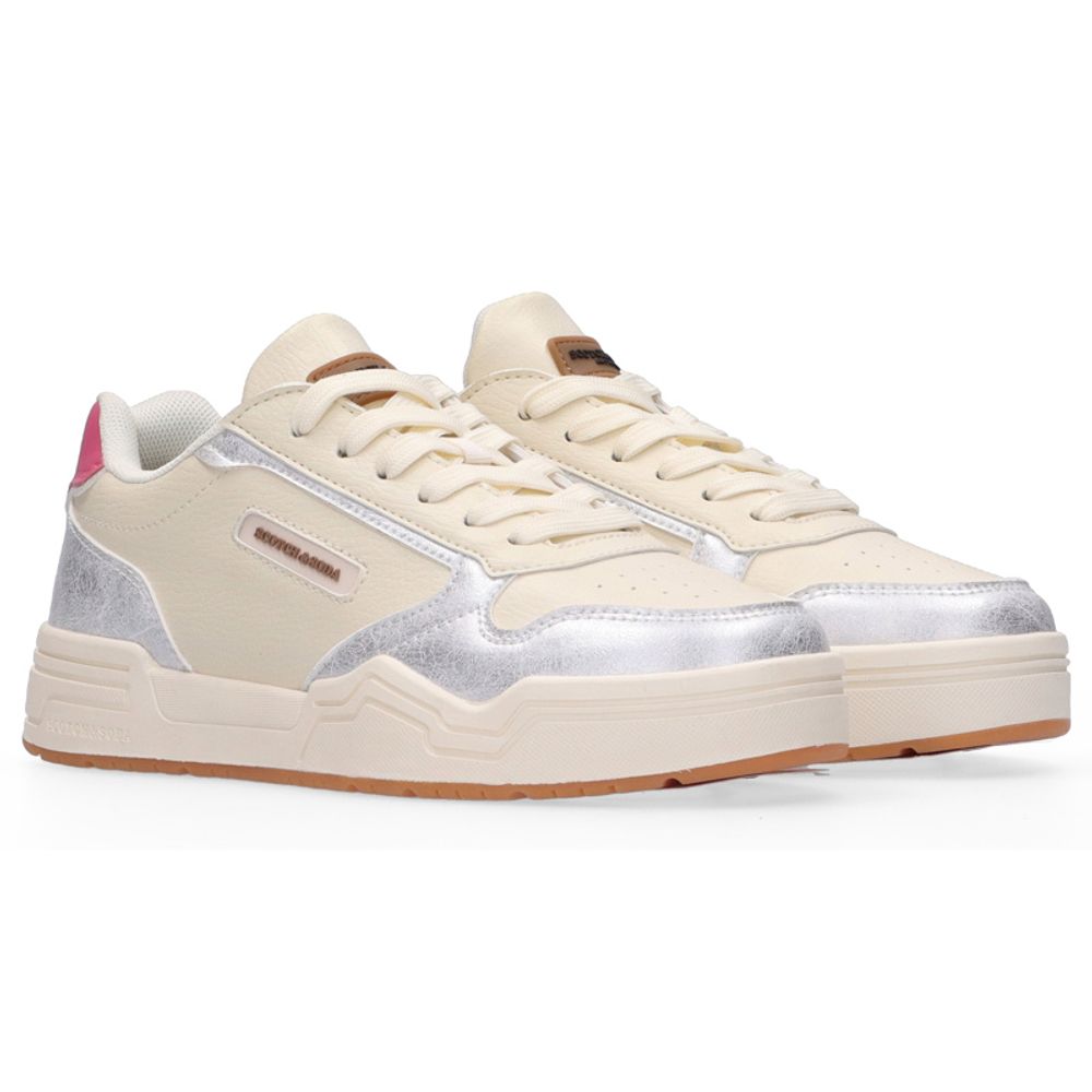 Bicolor Leather Low Top Sneakers