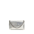 Silver Polyester Shoulder Bag