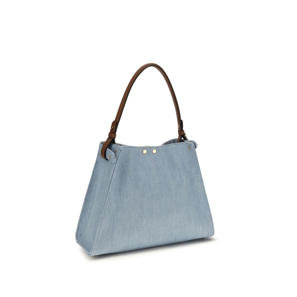 Blue Cotton Handbag