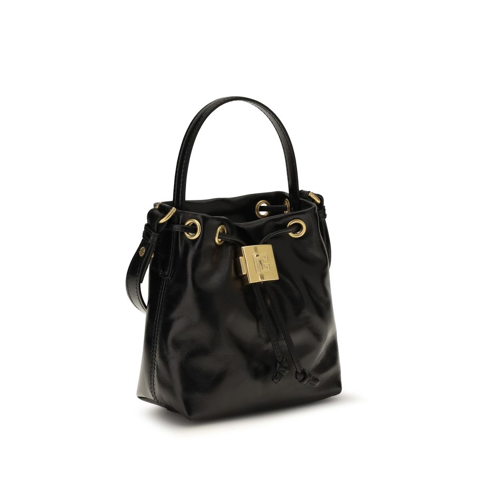 Black Calf Leather Bos Taurus Backet Bag