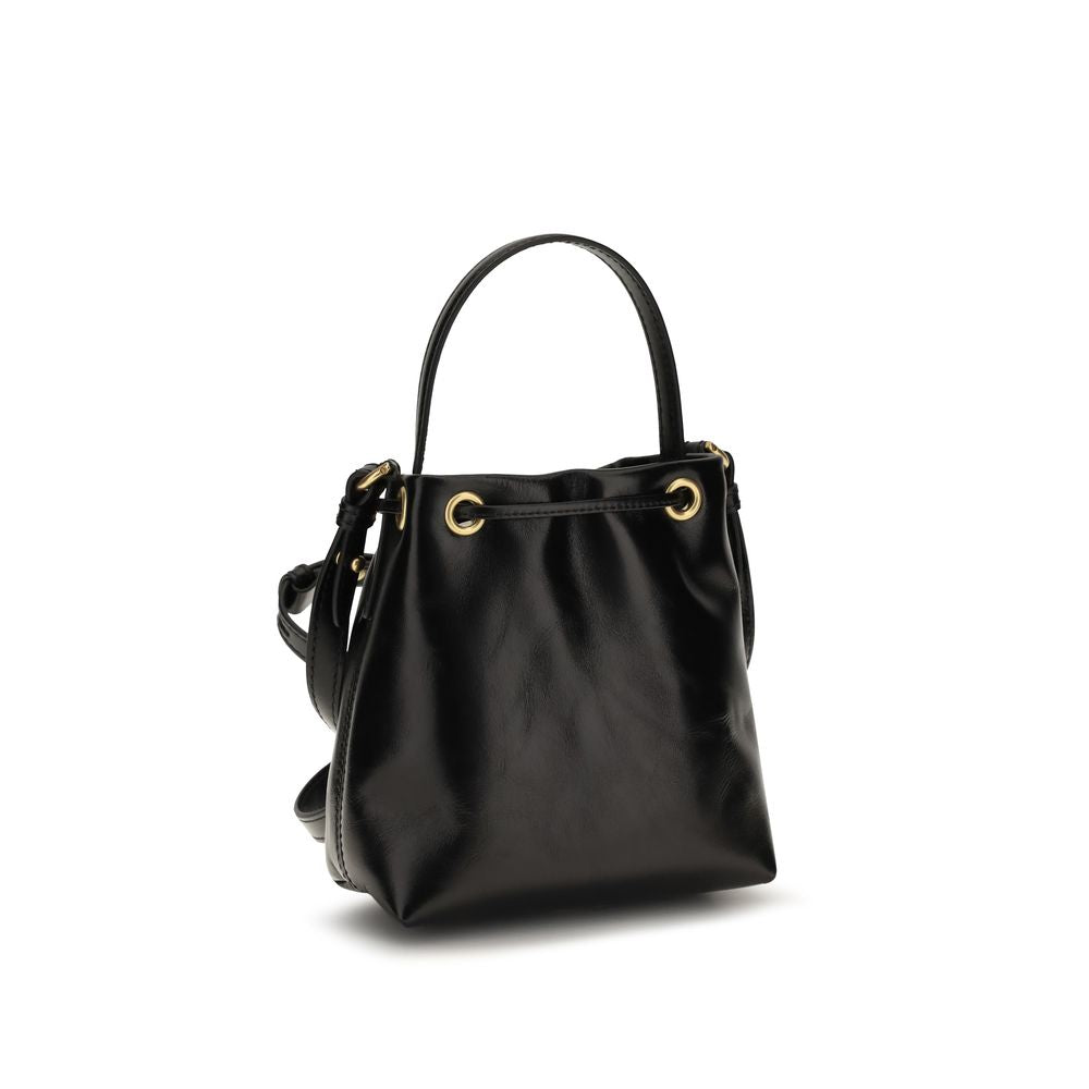 Black Calf Leather Bos Taurus Backet Bag