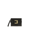 Pochette en Cuir d'Agneau Noir