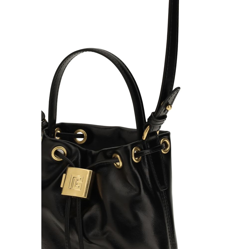 Black Calf Leather Bos Taurus Backet Bag