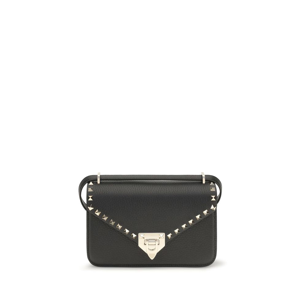 Black Calf Leather Shoulder Bag