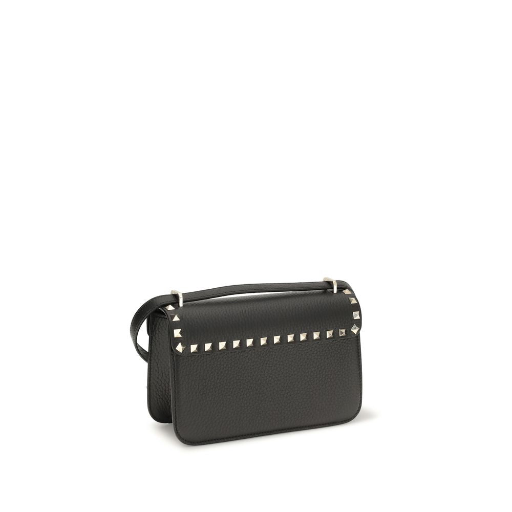 Black Calf Leather Shoulder Bag