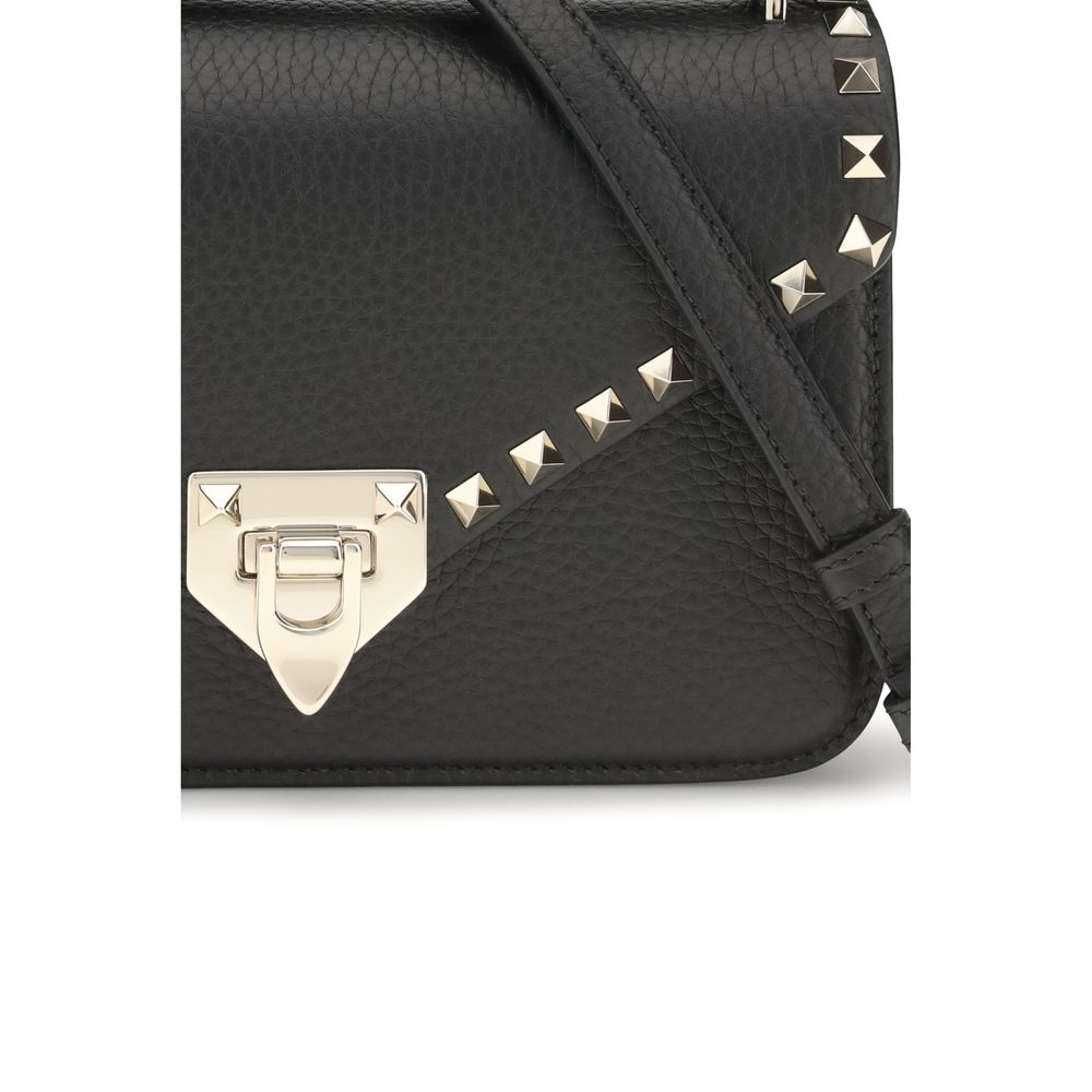 Black Calf Leather Shoulder Bag