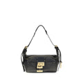 Black Calf Leather Shoulder Bag