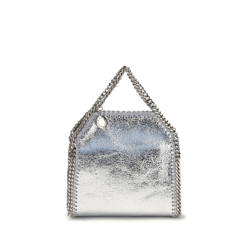 Silver Polyester Shoulder Bag