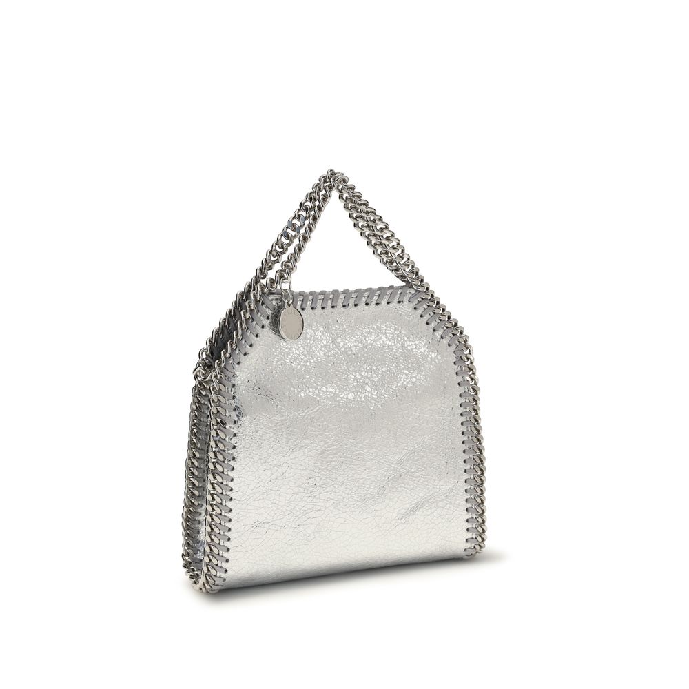 Silver Polyester Shoulder Bag