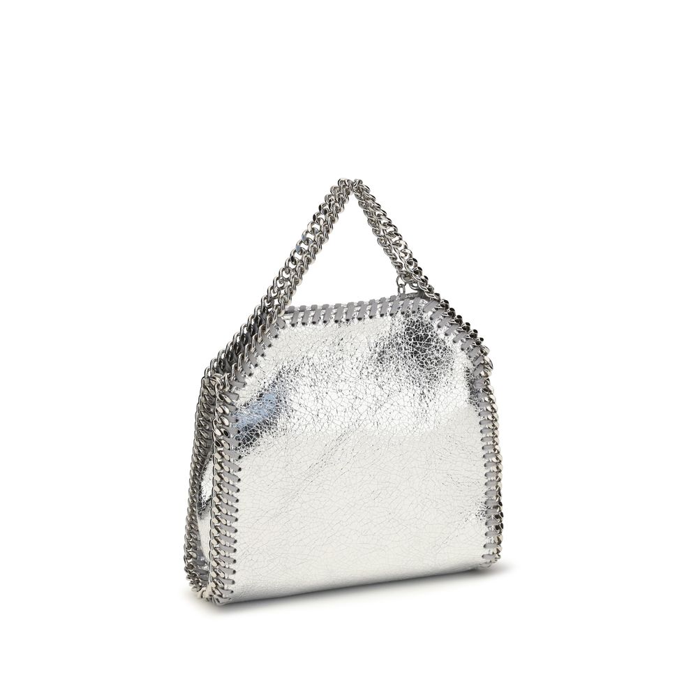 Silver Polyester Shoulder Bag