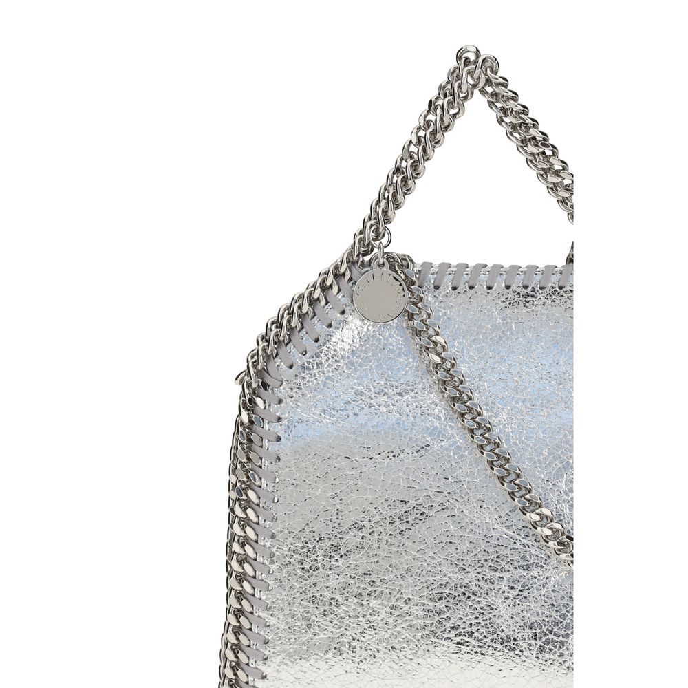 Silver Polyester Shoulder Bag