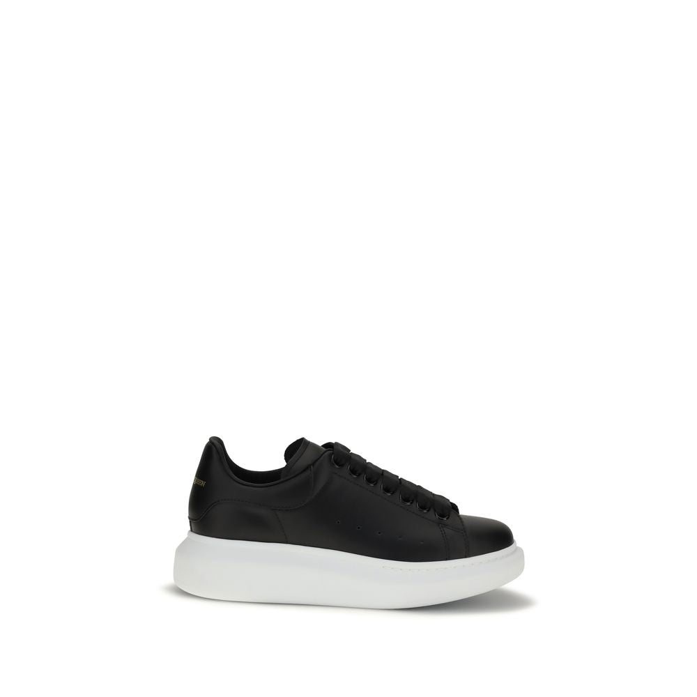Black Calf Leather Platform Sneakers