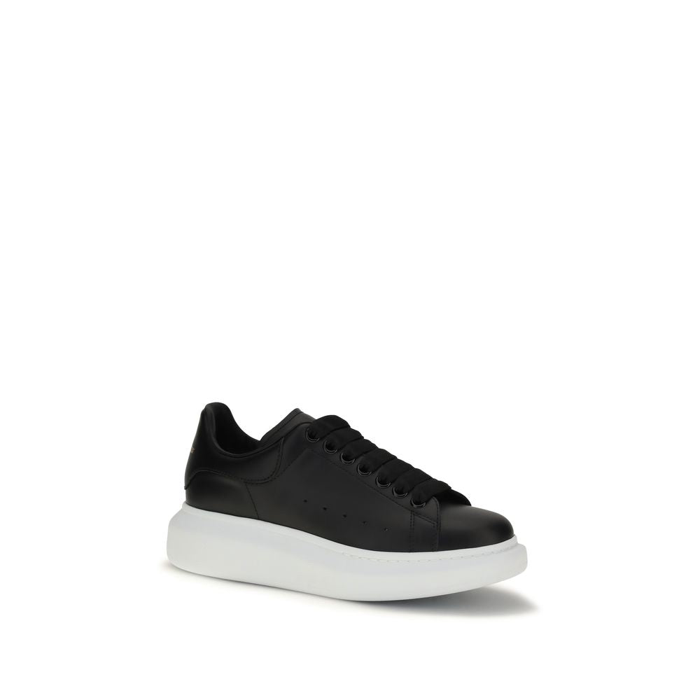 Black Calf Leather Platform Sneakers