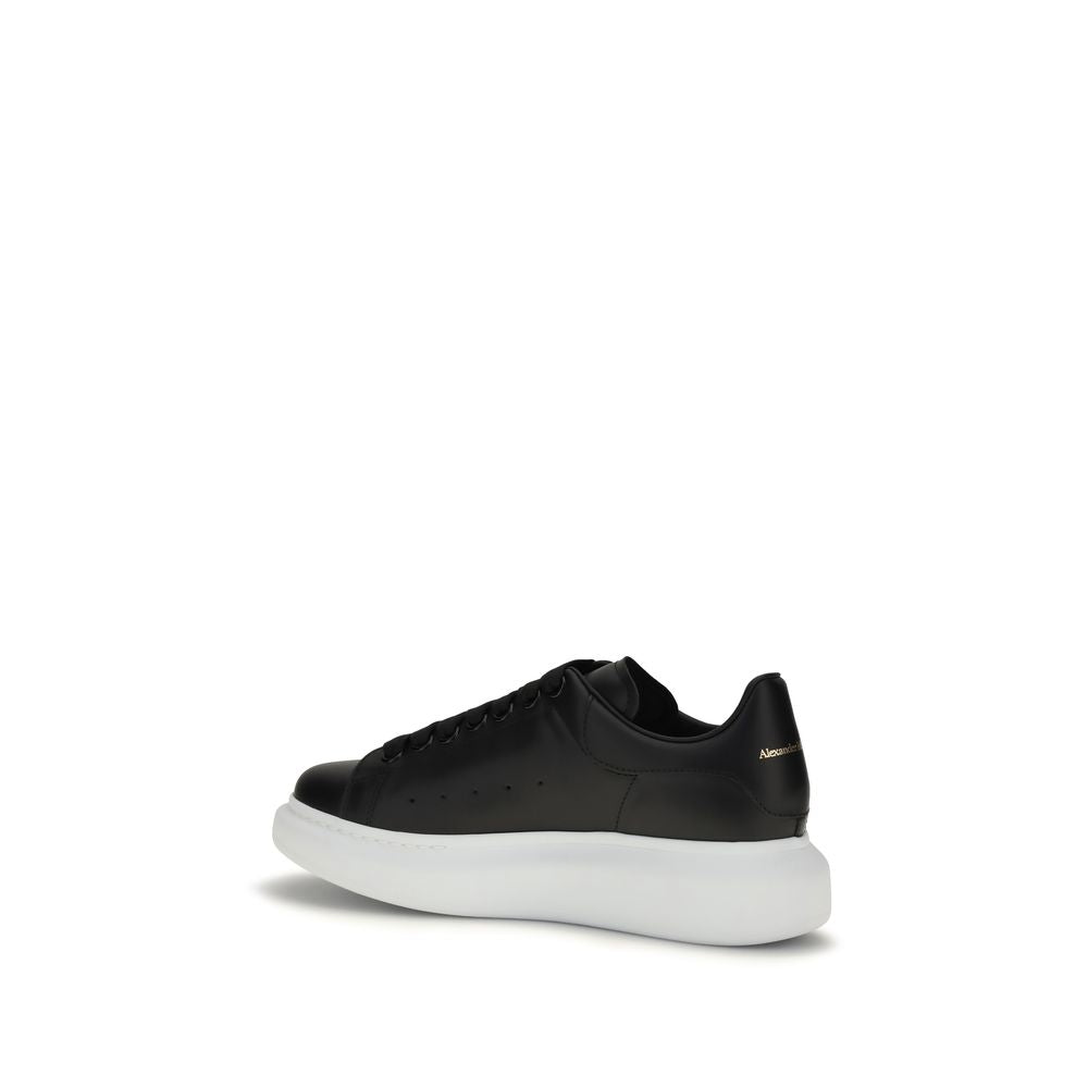 Black Calf Leather Platform Sneakers