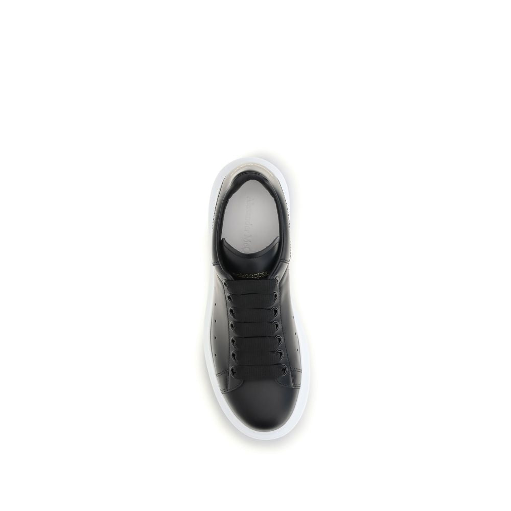 Black Calf Leather Platform Sneakers