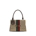 Beige Polyester Handbag