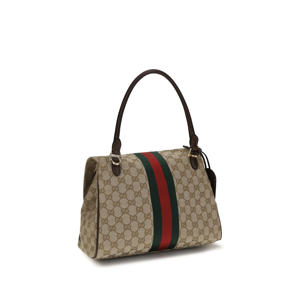 Beige Polyester Handbag