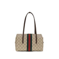 Beige Fabric Handbag