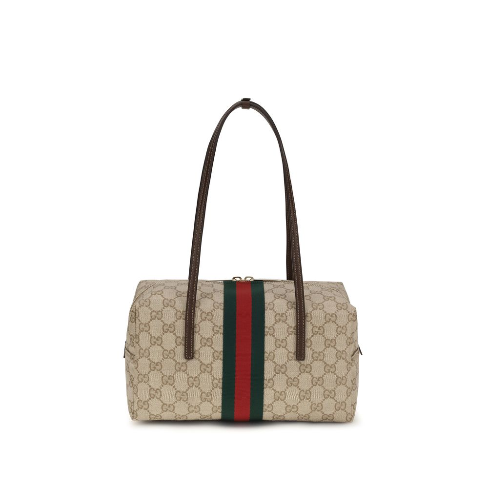 Beige Fabric Handbag