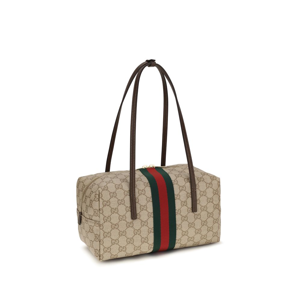 Beige Fabric Handbag