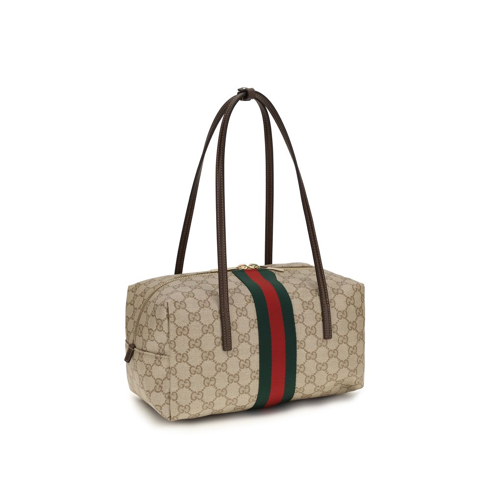 Beige Fabric Handbag