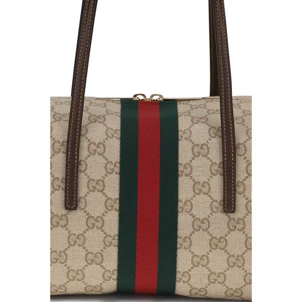Beige Fabric Handbag