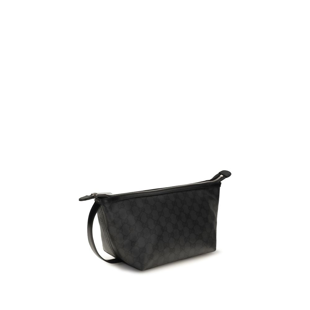 Black Fabric Clutch Bag