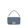 Blue Raffia Shoulder Bag