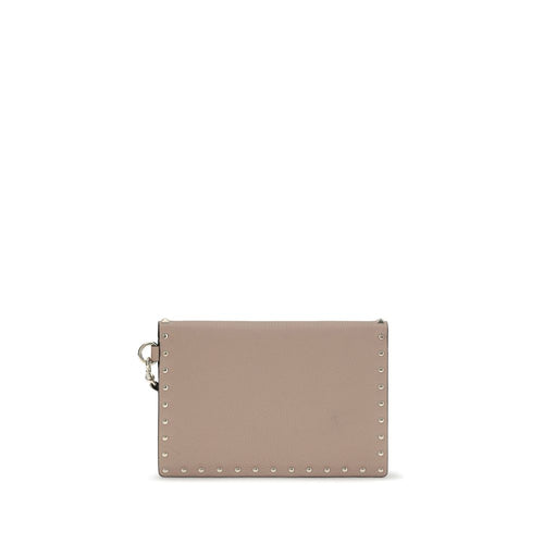 Beige Calf Leather Bos Taurus Wallet